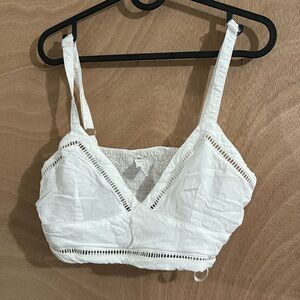 White crop top
